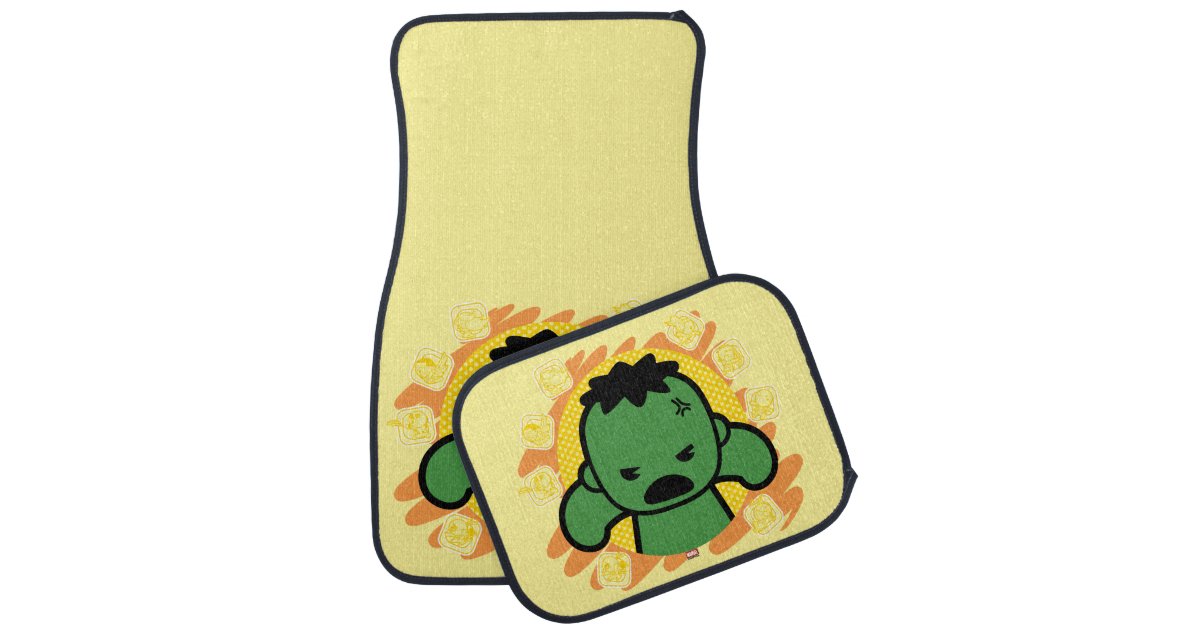 かわいいハルクウィズマーベルヒーローアイコン カーマット Zazzle Co Jp