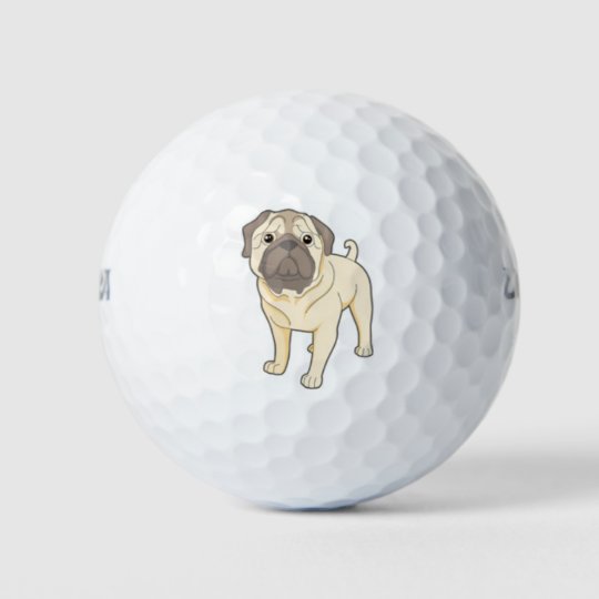 かわいいパグ犬のゴルフ ボール ゴルフボール Zazzle Co Jp