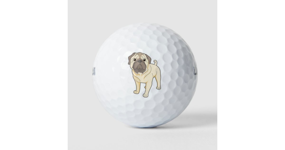 かわいいパグ犬のゴルフ ボール ゴルフボール Zazzle Co Jp
