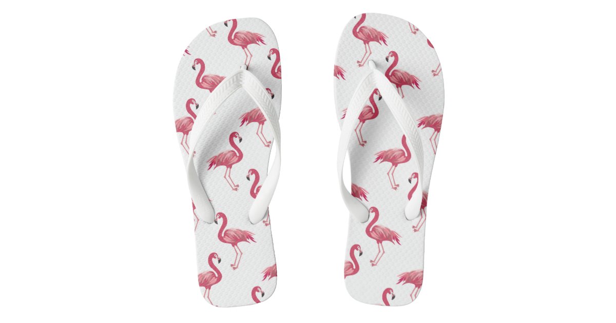かわいいビーチピンクフラミンゴの柄 ビーチサンダル Zazzle Co Jp