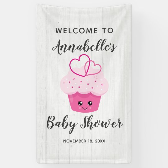 かわいいピンクのカップケーキかわいいベビーシャワーようこそ 横断幕 Zazzle Co Jp かわいいピンクのカップケーキかわいいベビーシャワーようこそ 横断幕 Zazzle Co Jp