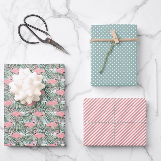 かわいいピンクのフラミンゴーズパームツリー葉水彩 ラッピングペーパーシート Zazzle Co Jp かわいいピンクのフラミンゴーズパームツリー葉水彩 ラッピングペーパーシート Zazzle Co Jp