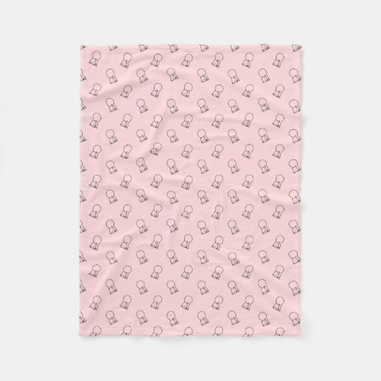 かわいいピンクのミニマリストロックダウン猫型 フリースブランケット Zazzle Co Jp