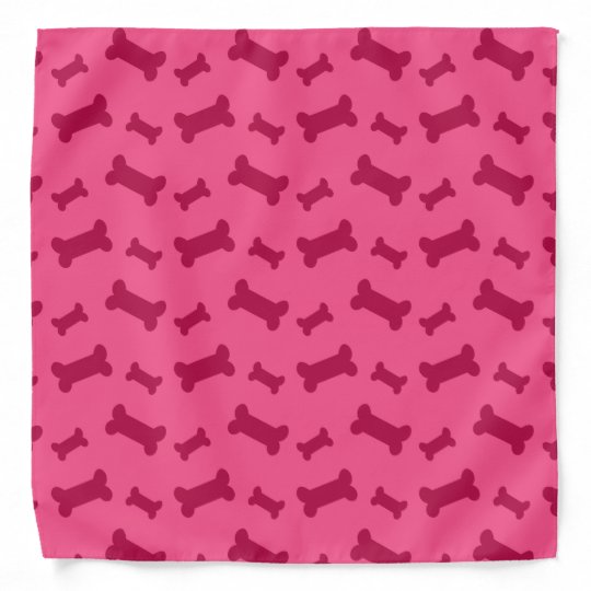 かわいいピンクの犬の骨柄 バンダナ Zazzle Co Jp