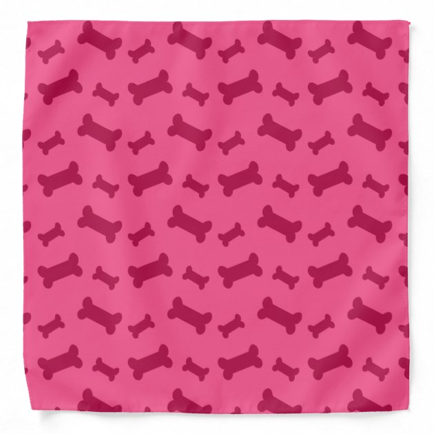 かわいいピンクの犬の骨柄 バンダナ | Zazzle.co.jp