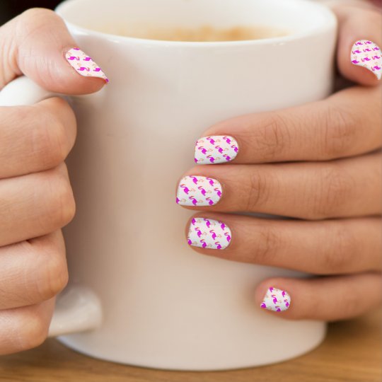 かわいいフラミンゴス ハッピー1 ネイルアート Zazzle Co Jp