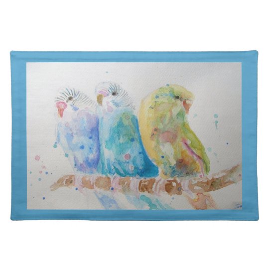 かわいいブギーの鳥の水彩画 ランチョンマット Zazzle Co Jp かわいいブギーの鳥の水彩画 ランチョンマット Zazzle Co Jp