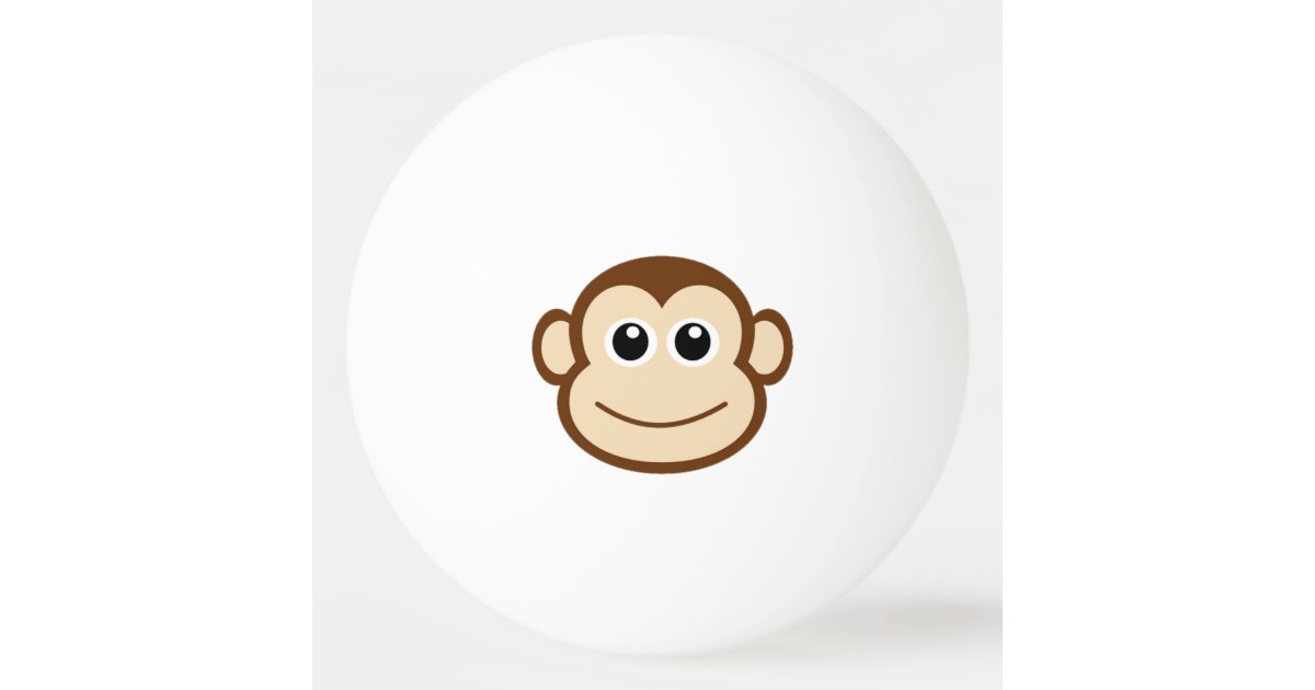 かわいいベビー猿の顔 卓球ボール Zazzle Co Jp