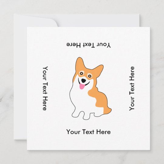 かわいいペンブロークウェルシュコーギー誕生パーティー 招待状 Zazzle Co Jp