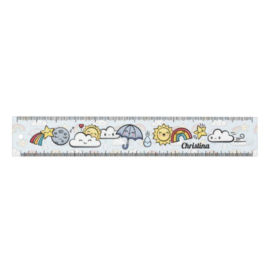 かわいい天気定規 定規 Zazzle Co Jp