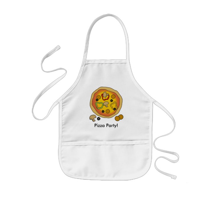 かわいい子供ピザパーティーのシェフ 子供用エプロン Zazzle Co Jp