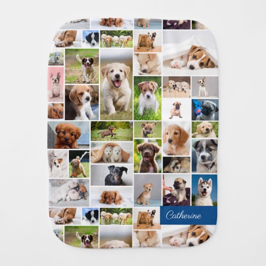 かわいい子犬の写真のモンタージュ愛らしい犬 バープクロス Zazzle Co Jp