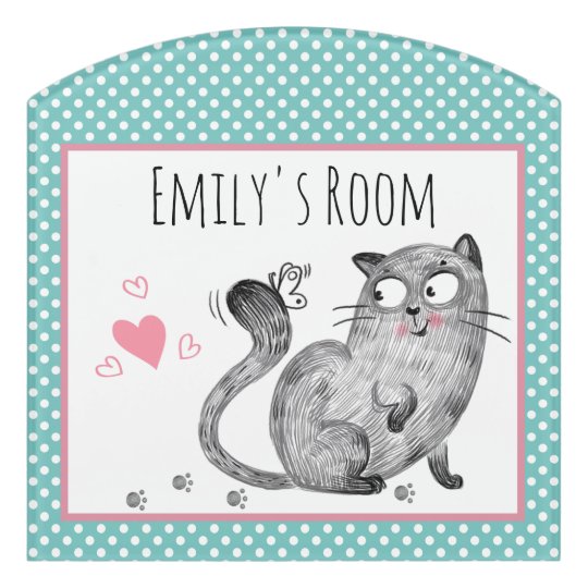 かわいい子猫 バタフライ 水玉模様 ハート ドアサイン Zazzle Co Jp かわいい子猫 バタフライ 水玉模様 ハート ドアサイン Zazzle Co Jp