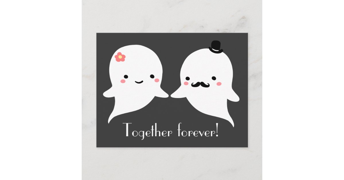 かわいい幽霊のカップル ポストカード Zazzle Co Jp かわいい幽霊のカップル ポストカード Zazzle Co Jp