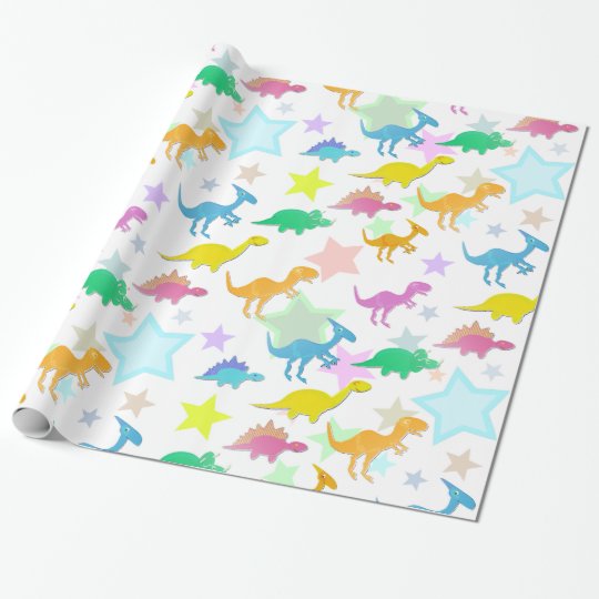 かわいい恐竜パターン ラッピングペーパー Zazzle Co Jp