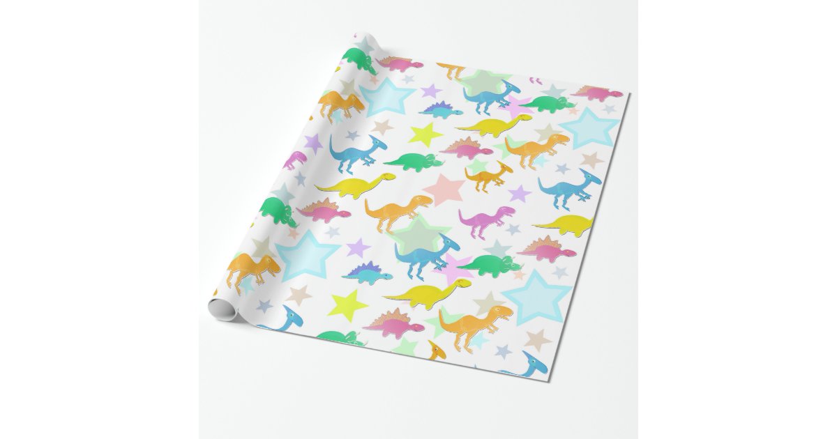 かわいい恐竜パターン ラッピングペーパー Zazzle Co Jp