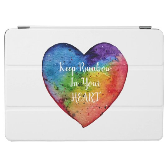 かわいい水彩画の虹のハート Ipad Air カバー Zazzle Co Jp