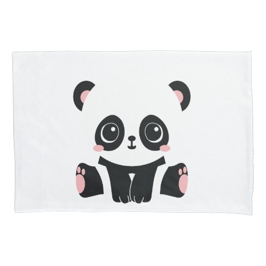 かわいい漫画のパンダ 枕カバー Zazzle Co Jp