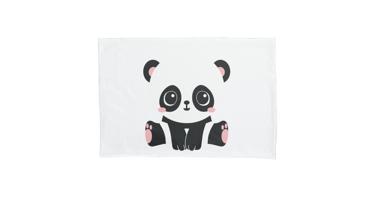 かわいい漫画のパンダ 枕カバー Zazzle Co Jp