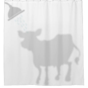 かわいい 牛シャワーカーテン Zazzle Co Jp
