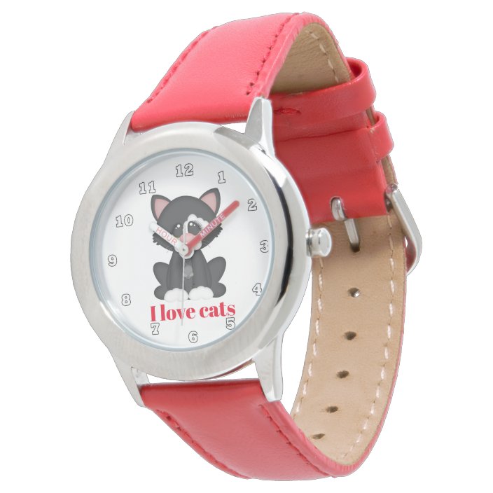 かわいい猫好きの女の子は名前かメッセージを加えます 腕時計 Zazzle Co Jp かわいい猫好きの女の子は名前かメッセージを加えます 腕時計 Zazzle Co Jp