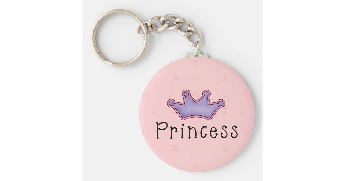 かわいい王冠が付いているプリンセスのkeychain キーホルダー Zazzle Co Jp