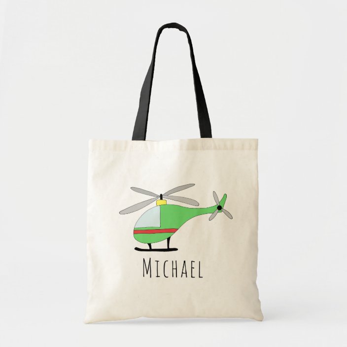 かわいい男の赤ちゃんのヘリコプター機と名前 トートバッグ Zazzle Co Jp