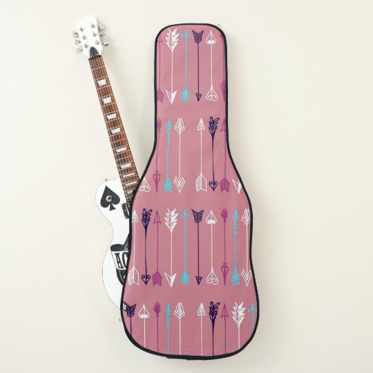かわいい矢がピンクがかった紫のギターケース ギターケース Zazzle Co Jp