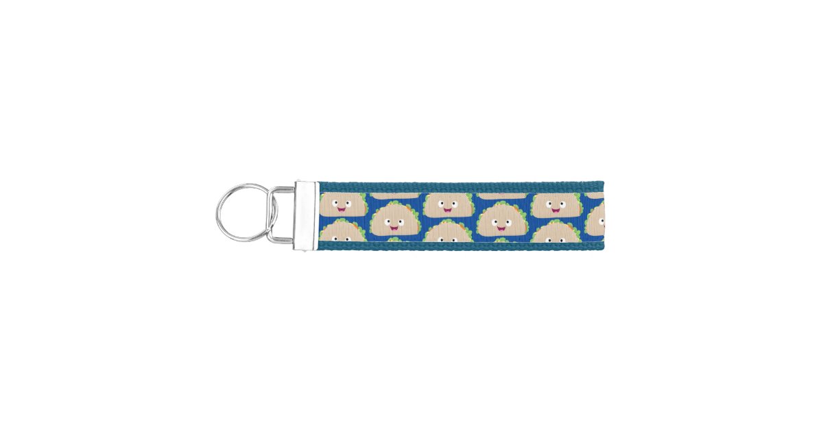 かわいい笑顔のタコ漫画イラストレーション リストバンドキーホルダー Zazzle Co Jp