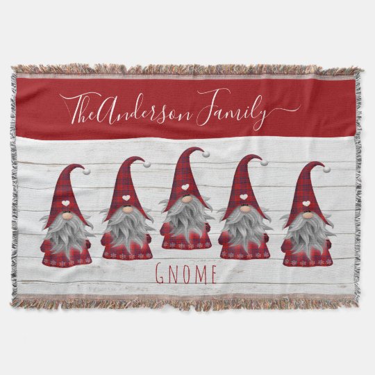 かわいい素朴格言のクリスマスファミリーネーム スローブランケット Zazzle Co Jp