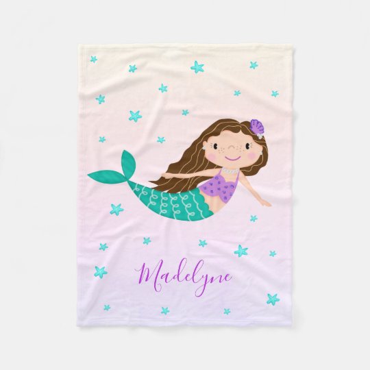 かわいい紫の人魚のサンゴパーソナライズされたの名前 フリースブランケット Zazzle Co Jp かわいい紫の人魚のサンゴパーソナライズされたの名前 フリースブランケット Zazzle Co Jp
