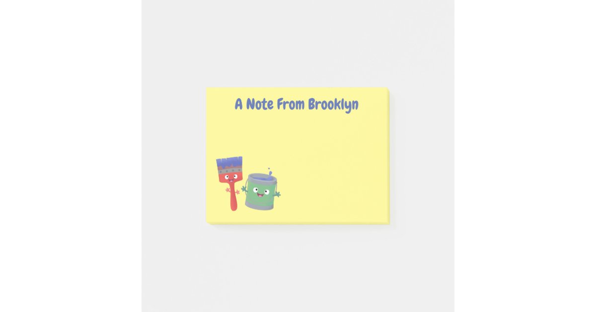 かわいい絵筆絵を描と漫画のキャラクター ポストイット Zazzle Co Jp