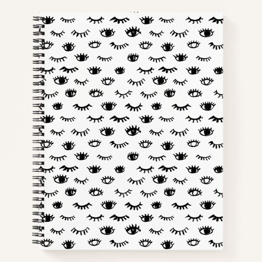 かわいい落書きのまつげパターン ノートブック Zazzle Co Jp かわいい落書きのまつげパターン ノートブック Zazzle Co Jp