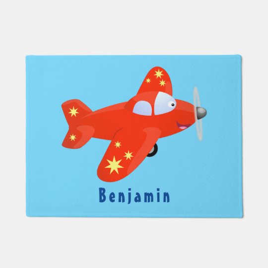 かわいい赤い飛行機の漫画飛んでいるイラストレーション ドアマット Zazzle Co Jp かわいい赤い飛行機の漫画飛んでいるイラストレーション ドアマット Zazzle Co Jp