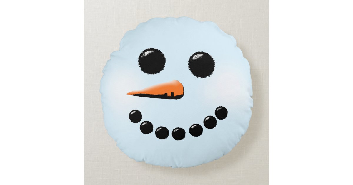 かわいい雪だるまの顔の冬休みの雪だるま ラウンドクッション Zazzle Co Jp かわいい雪だるまの顔の冬休みの雪だるま ラウンドクッション Zazzle Co Jp