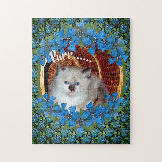 かわいい青い目の子猫 ジグソーパズル Zazzle Co Jp