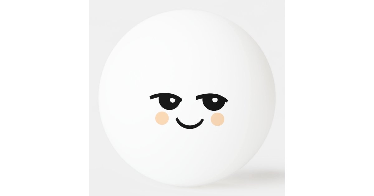 かわいい顔1の星のピンポン球 卓球ボール Zazzle Co Jp