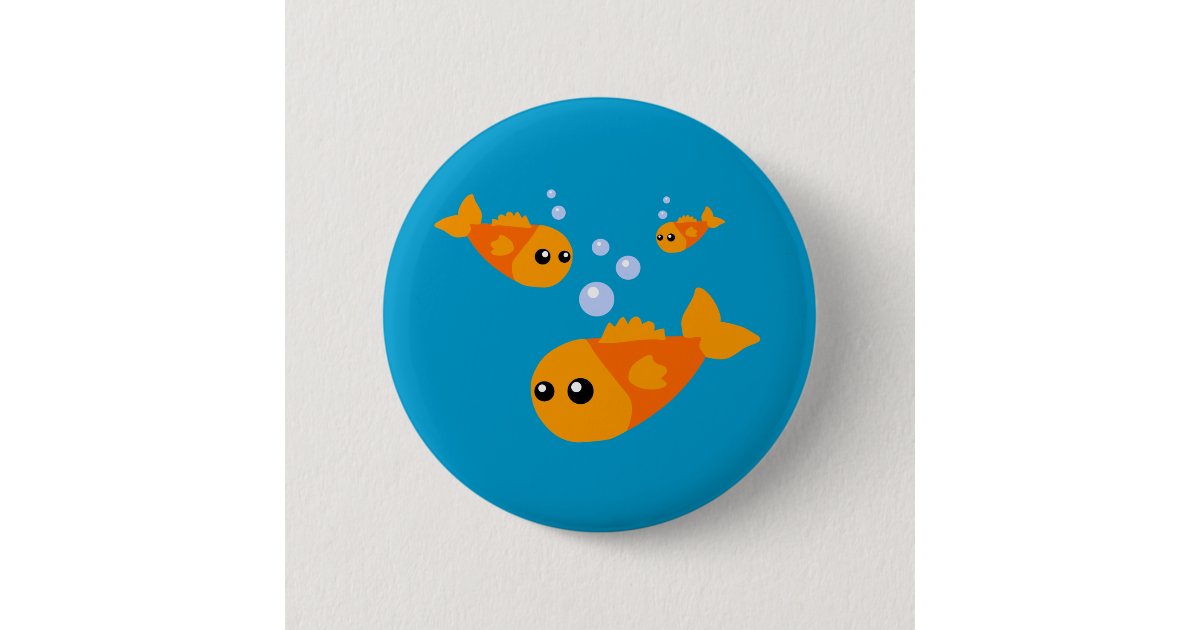 かわいい魚 缶バッジ Zazzle Co Jp