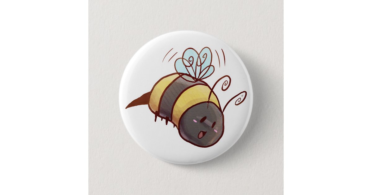 かわいい 昆虫 マルハナバチ 缶バッジ Zazzle Co Jp