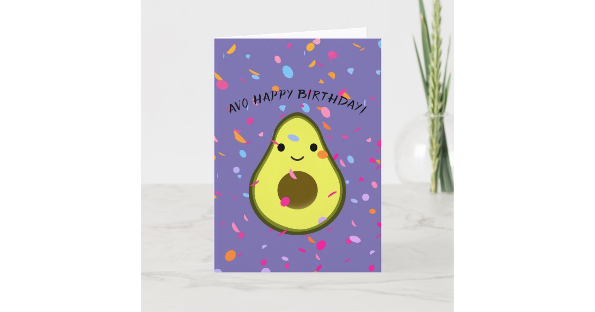かわいいavoのハッピーバースデーのアボカドのしゃれ カード Zazzle Co Jp かわいいavoのハッピーバースデーのアボカドのしゃれ カード Zazzle Co Jp