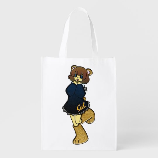 かわいいcalくまの女の子 エコバッグ Zazzle Co Jp