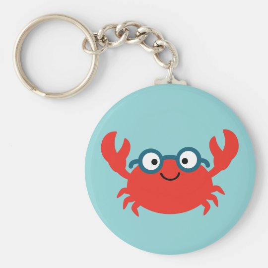 かわいいspeckyのカニのイラストレーション キーホルダー Zazzle Co Jp