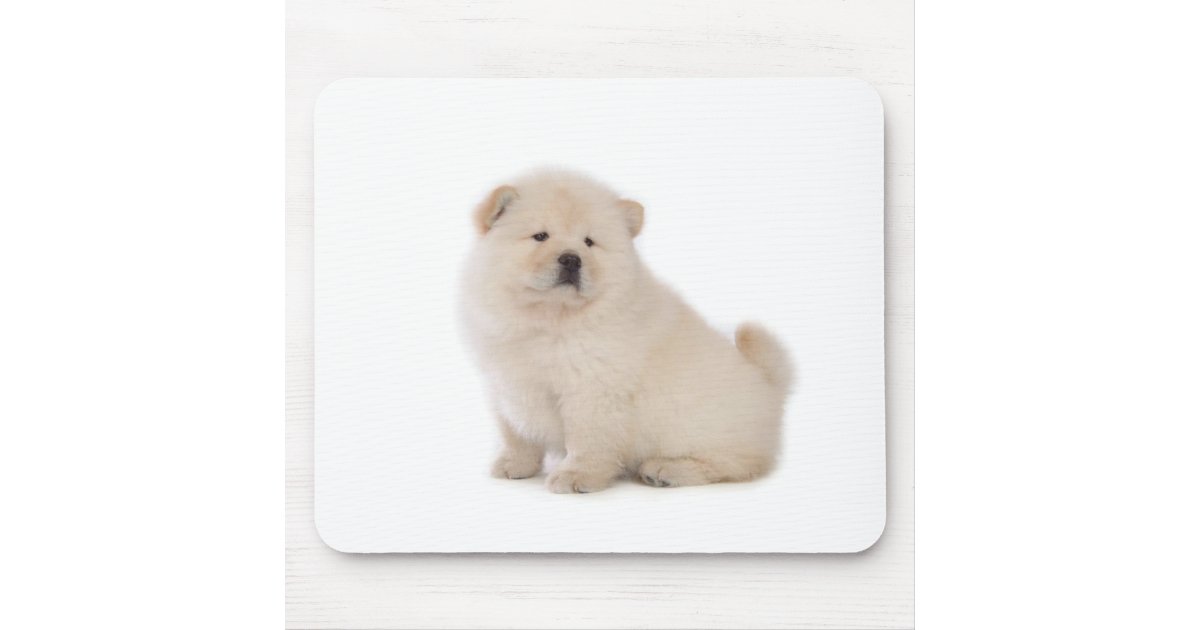 かわいく白いチャウチャウの子犬の小犬 マウスパッド Zazzle Co Jp