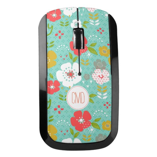 かわいカラフルい花柄 ワイヤレスマウス Zazzle Co Jp