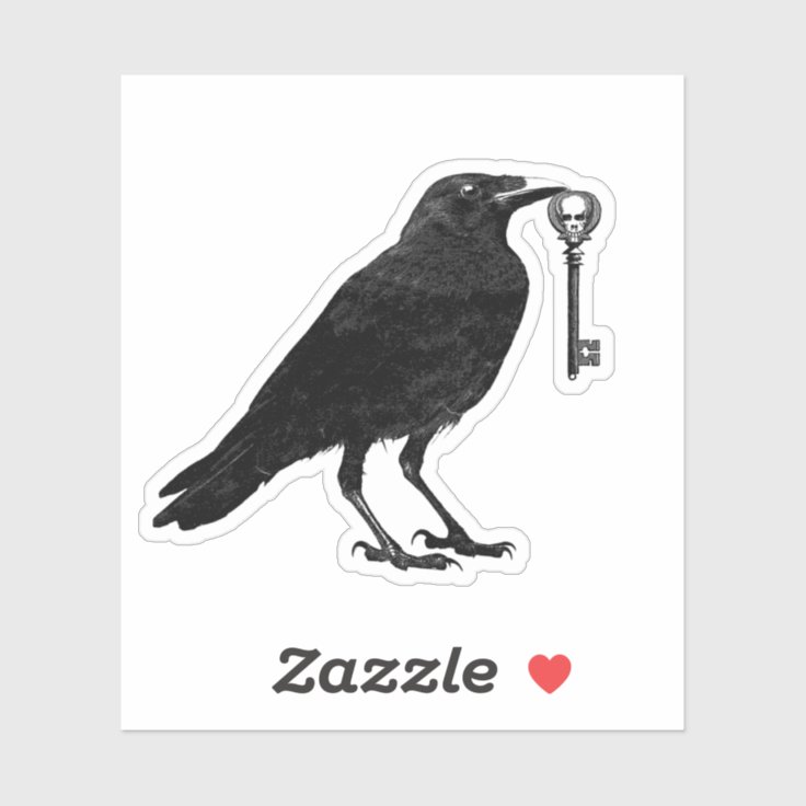 くちばしの合い鍵を持つ黒いカラス シール Zazzle Co Jp くちばしの合い鍵を持つ黒いカラス シール Zazzle Co Jp