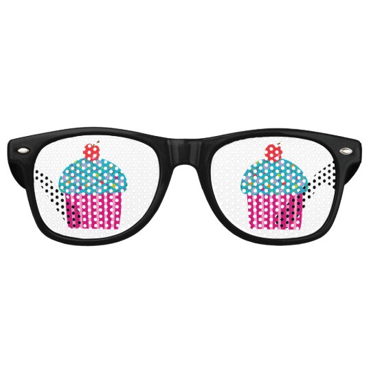 さくらんぼのノベルティが付いているおもしろいなターコイズそしてピンクのカップケーキ レトロサングラス Zazzle Co Jp さくらんぼのノベルティが付いているおもしろいなターコイズそしてピンクのカップケーキ レトロサングラス Zazzle Co Jp
