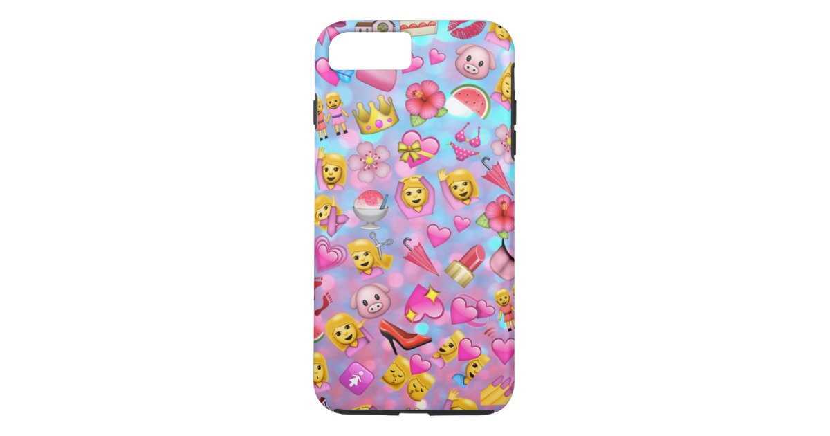 すべてのピンクの女の子のemojisのコラージュパターン Case Mate Iphoneケース Zazzle Co Jp