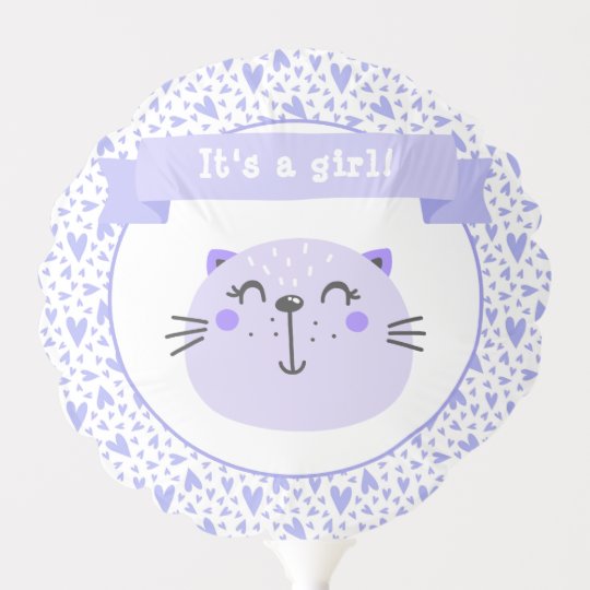 それは女の子です かわいい紫色猫及び薄紫のハート バルーン Zazzle Co Jp それは女の子です かわいい紫色猫及び薄紫のハート バルーン Zazzle Co Jp