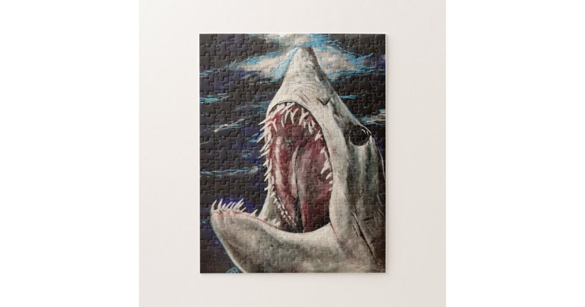 アオザメ鮫の絵画のパズル ジグソーパズル Zazzle Co Jp
