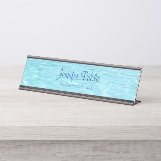 アクアブモダンルーウォーターテンプレートトレンディー デスクネームプレート Zazzle Co Jp アクアブモダンルーウォーターテンプレートトレンディー デスクネームプレート Zazzle Co Jp
